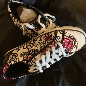 Floral black/white Coach Sneakers